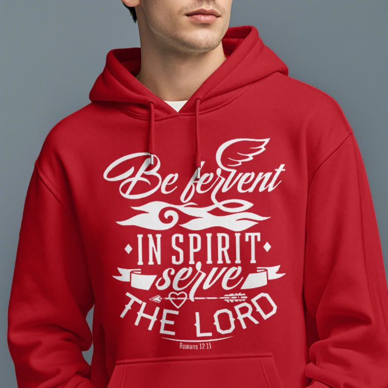 Christianartworkshop Modern Style Be Fervent In Spirit Fleece Lined Polyester Hoodie - image 37