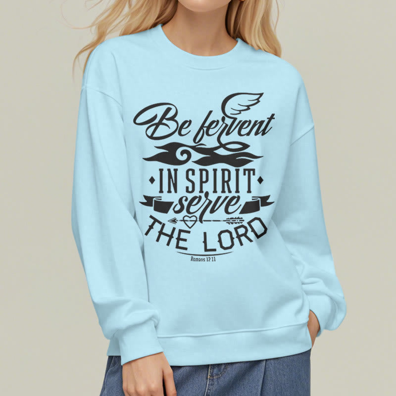Christianartworkshop Modern Style Be Fervent In Spirit Fleece Lined Polyester Sweatshirt - image 27