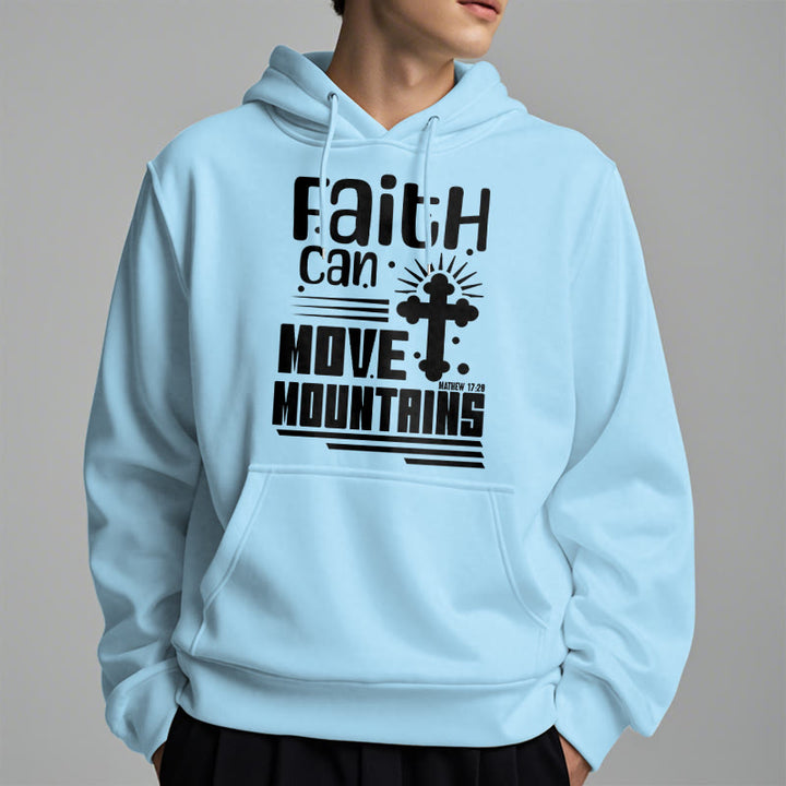 Christianartworkshop Modern Style Faith Can Move Mountains Fleece Lined Polyester Hoodie - image 27