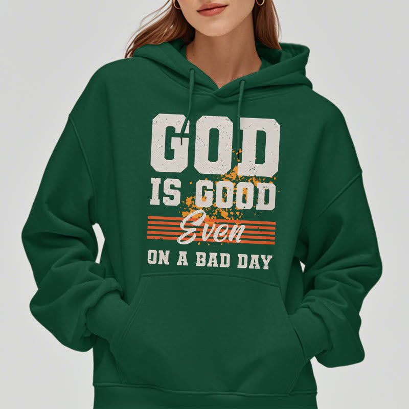 Christianartworkshop Classic Style God Is Good Even On A Bad Day Fleece Lined Polyester Hoodie - image 23