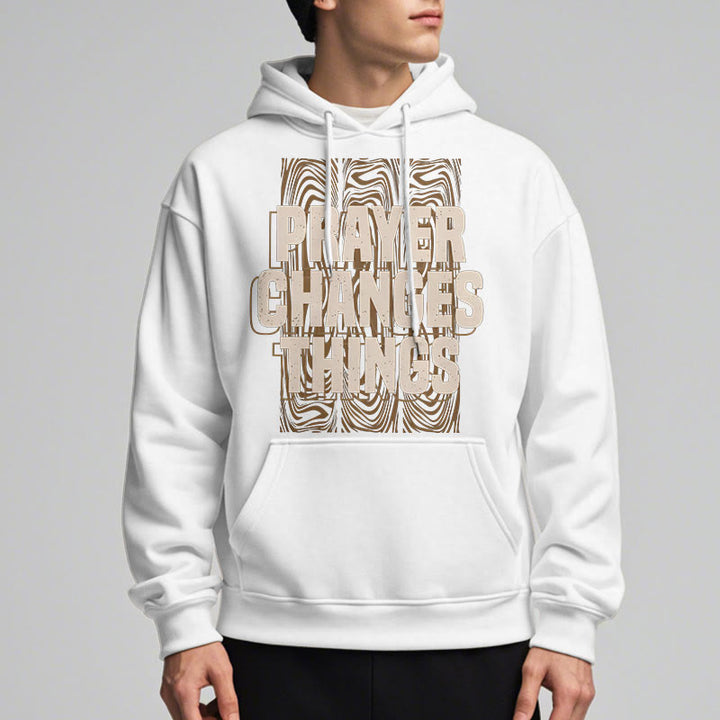 Christianartworkshop Modern Style Prayer Changes Things Fleece Lined Polyester Hoodie