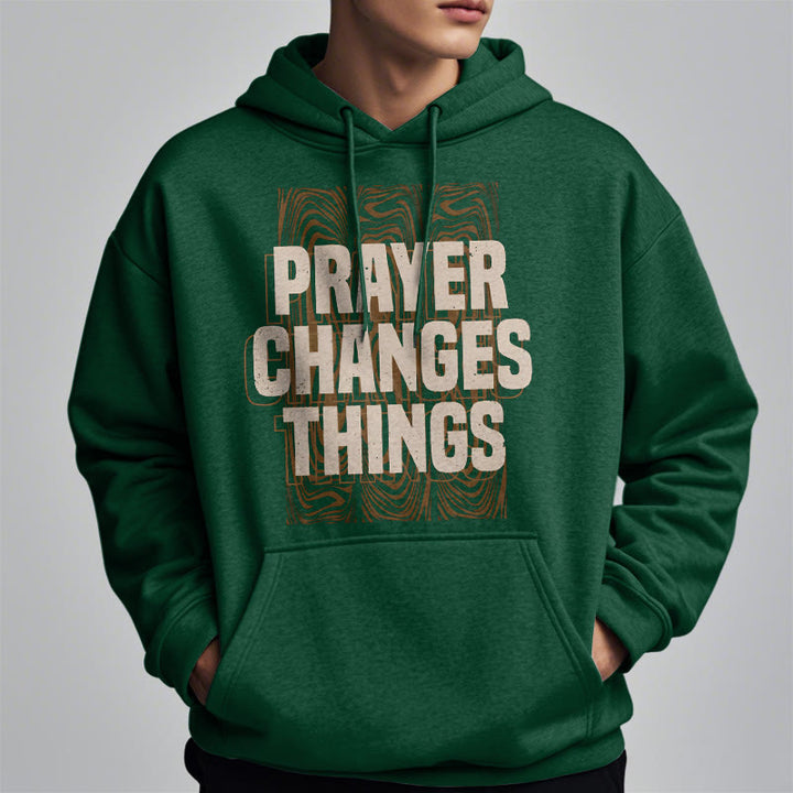 Christianartworkshop Modern Style Prayer Changes Things Fleece Lined Polyester Hoodie - image 23