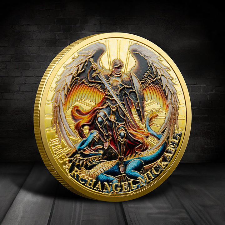 FREE Today: Classic Style Saint Michael the Archangel Psalm 91:10-11 Protection Strengthen Connection Coin