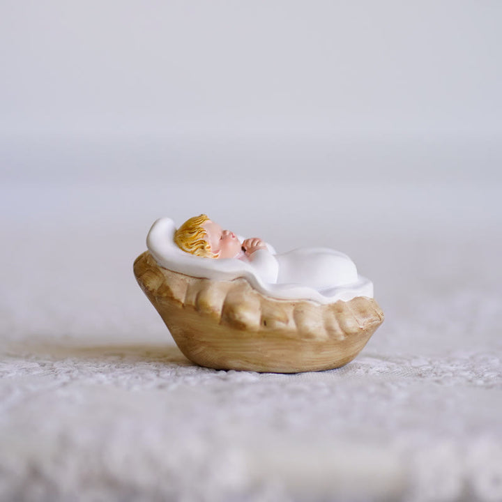 Christianartworkshop Classic Style Holy Night Nativity Scene Resin Figurine Desktop Ornaments Set