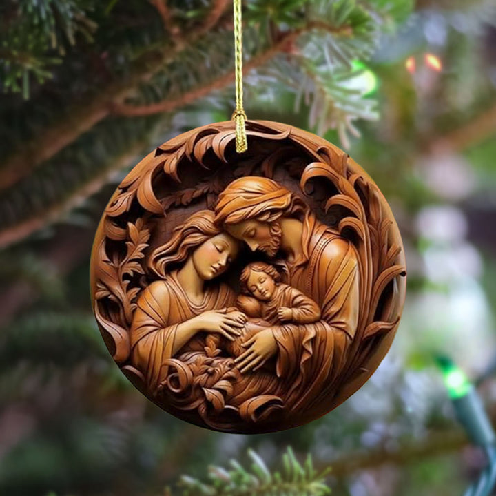 Christianartworkshop Retro Style Nativity Christmas Hanging Ornaments A - image 4