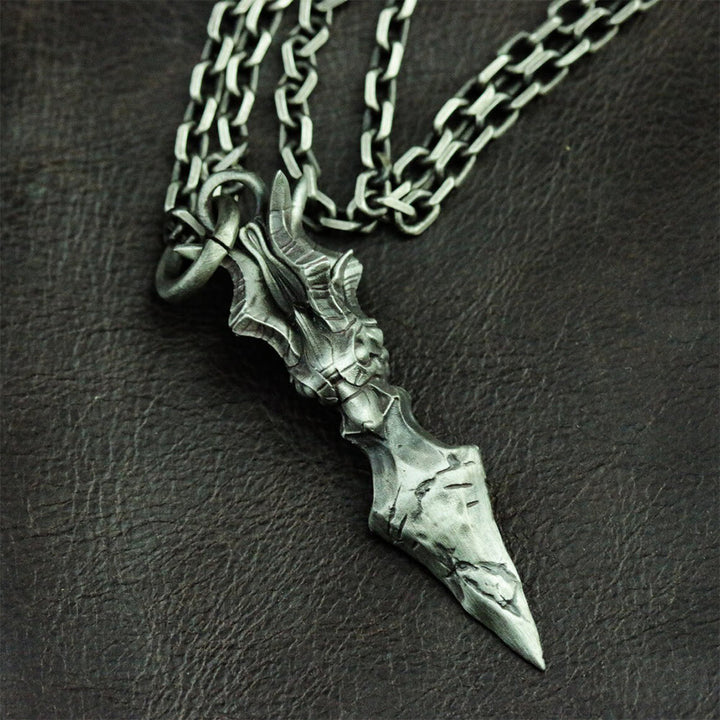 WorldNorse Retro Horn Arrow Pendant Necklace