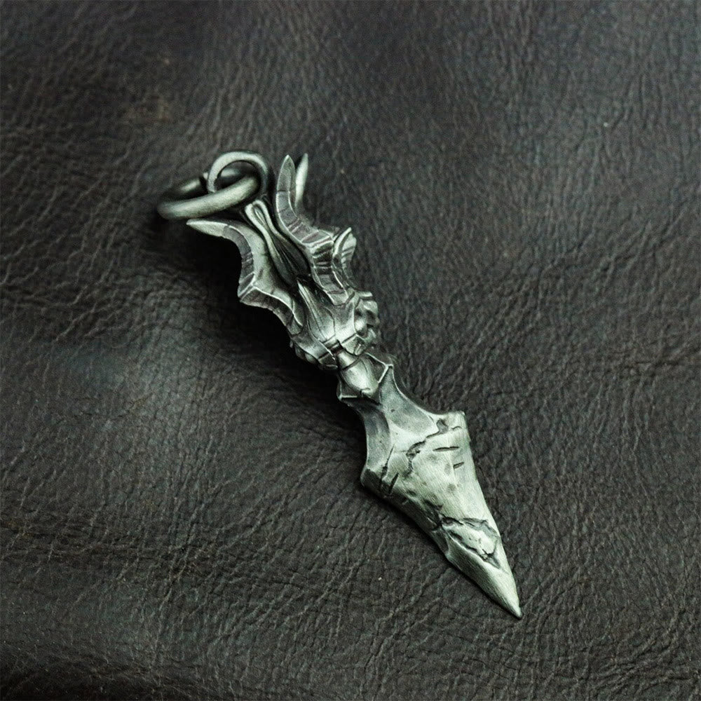 WorldNorse Retro Horn Arrow Pendant Necklace