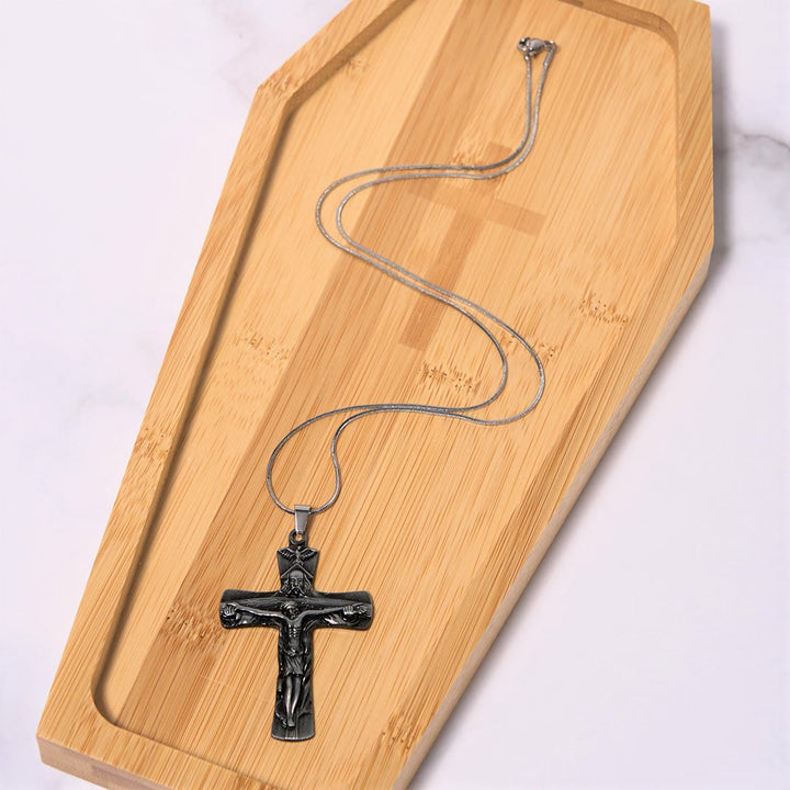 Free Today: Classic Style Trinity Cross Father & Son & Holy Spirit Pendant Necklace