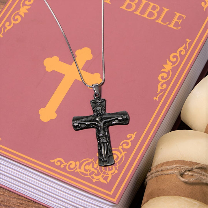 Free Today: Classic Style Trinity Cross Father & Son & Holy Spirit Pendant Necklace