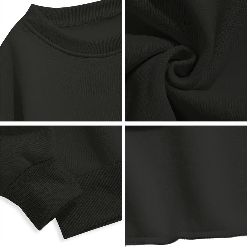 Christianartworkshop Classic Style Floral St. Benedict Embelm Fleece Lined Polyester Sweatshirt - image 4