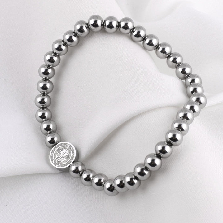 Discount Today: St. Benedict Divine Protection Spiritual Grace Stainless Steel Bracelet