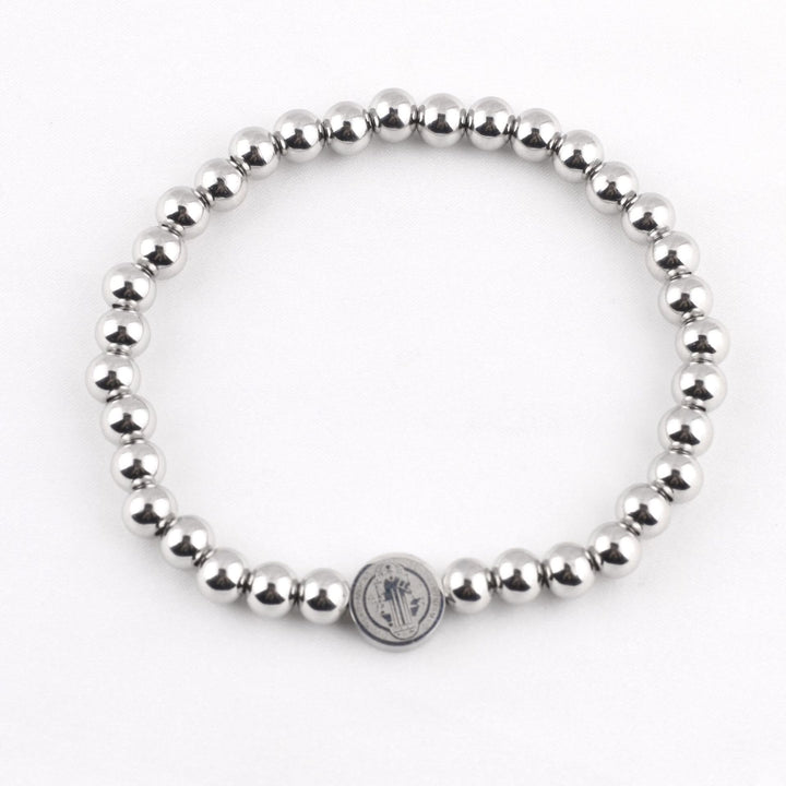 Discount Today: St. Benedict Divine Protection Spiritual Grace Stainless Steel Bracelet