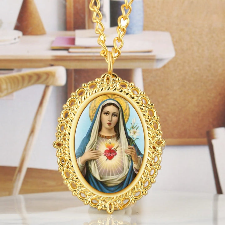 Discount Today: Our Lady Heavenly Grace Locket Watch Pendant Necklace