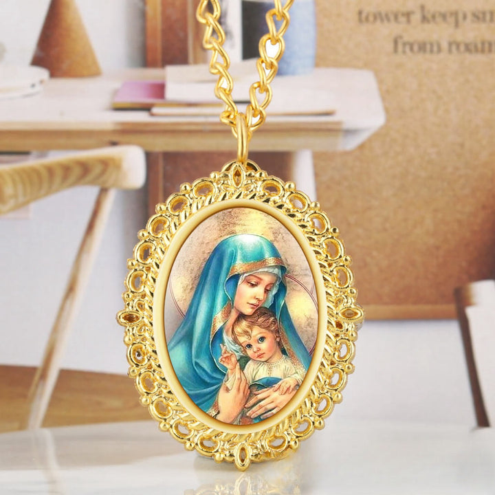 Discount Today: Our Lady Heavenly Grace Locket Watch Pendant Necklace