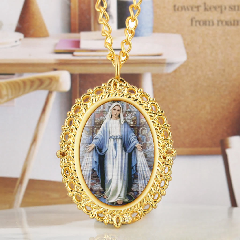 Discount Today: Our Lady Heavenly Grace Locket Watch Pendant Necklace