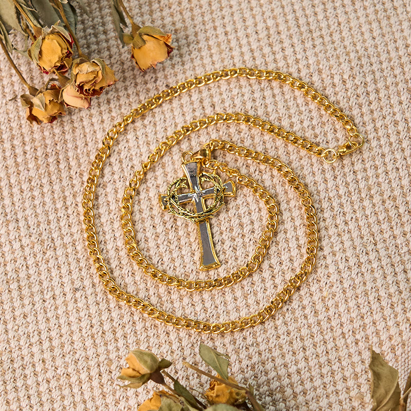 FREE Today: Cross Pendant Necklace with Crown of Thorns