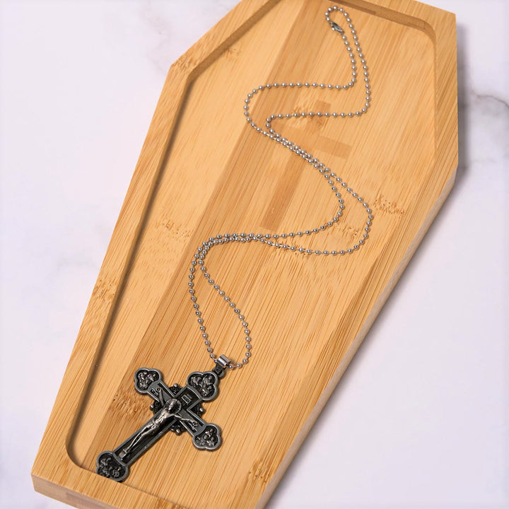 FREE Today: Classic Style Multicolor Craft Alloy Crucifix Faith Pendant Necklace