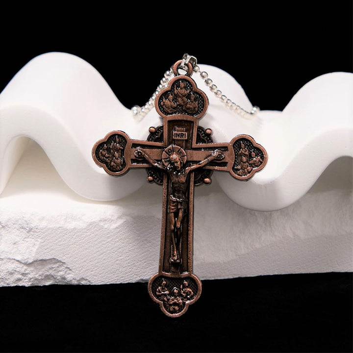 FREE Today: Classic Style Multicolor Craft Alloy Crucifix Faith Pendant Necklace