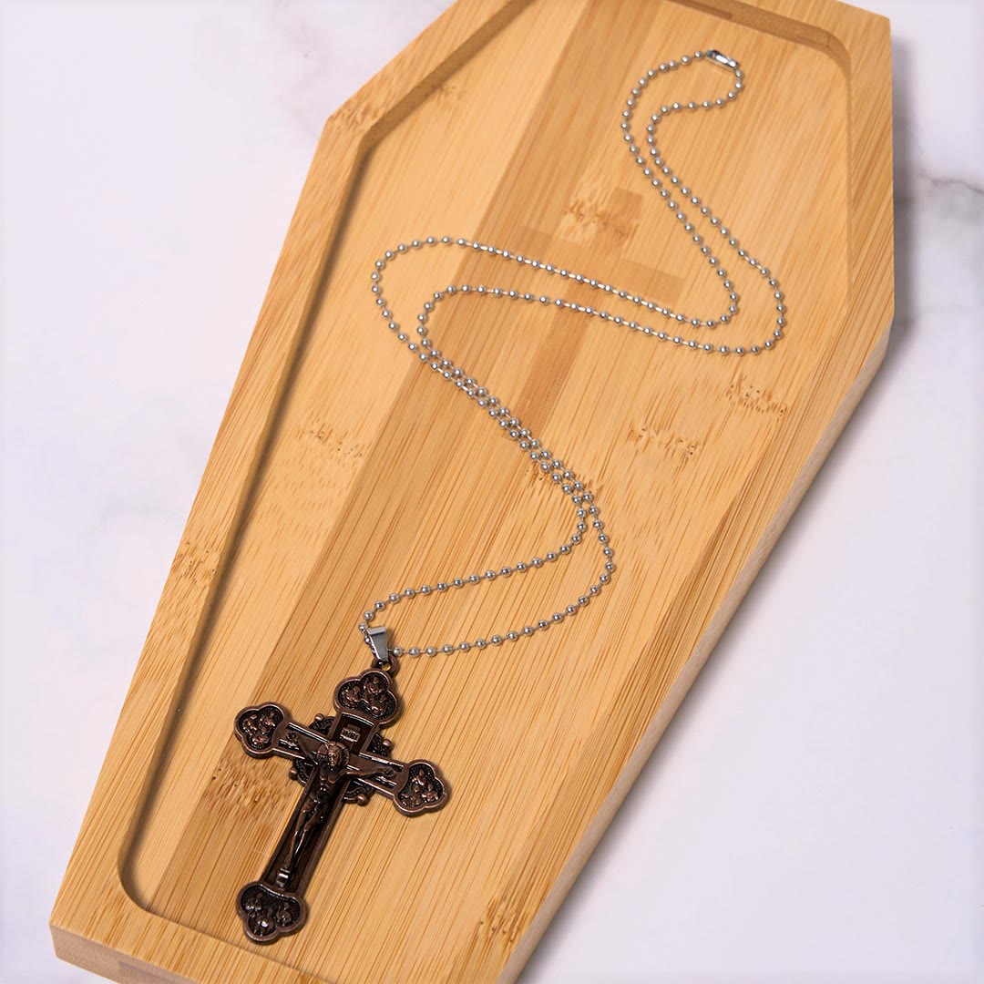 FREE Today: Classic Style Multicolor Craft Alloy Crucifix Faith Pendant Necklace