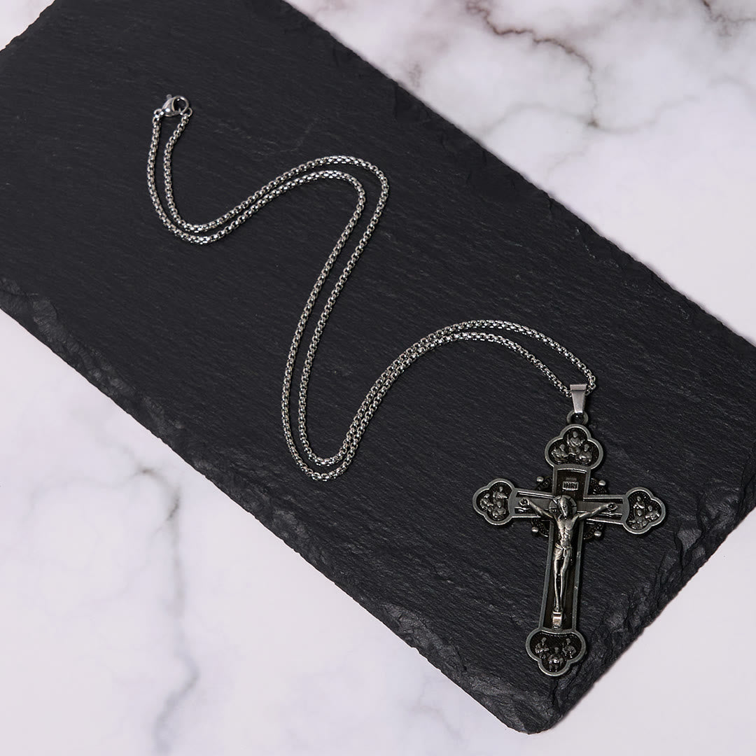 FREE Today: Classic Style Multicolor Craft Alloy Crucifix Faith Pendant Necklace