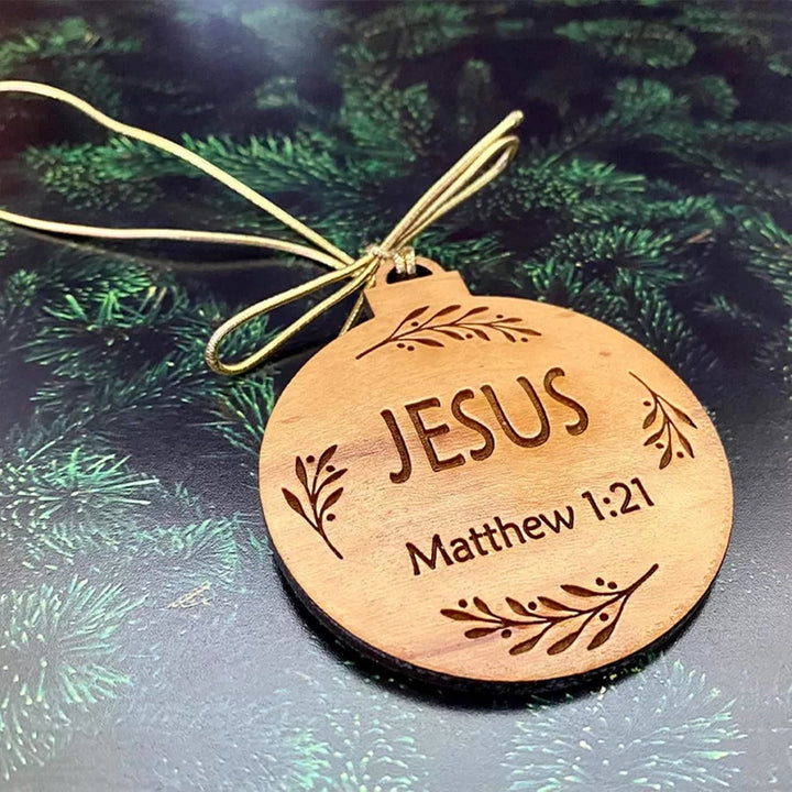 FREE Today: 25pcs/set Natural Style the Names of Jesus Christmas Hanging Pendant Ornaments Decoration