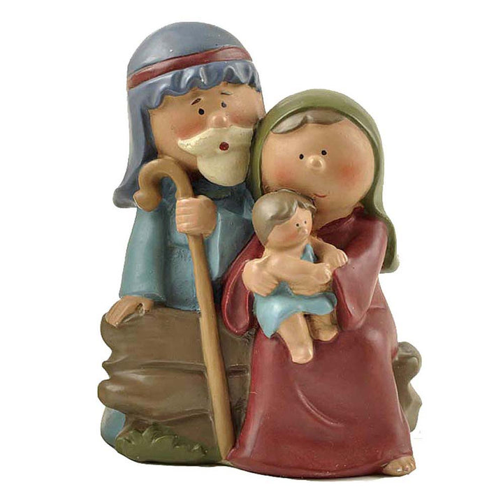 Christianartworkshop Cartoon Style Sculpture of Holy Family Resin Stereoscopic Desktop Ornaments