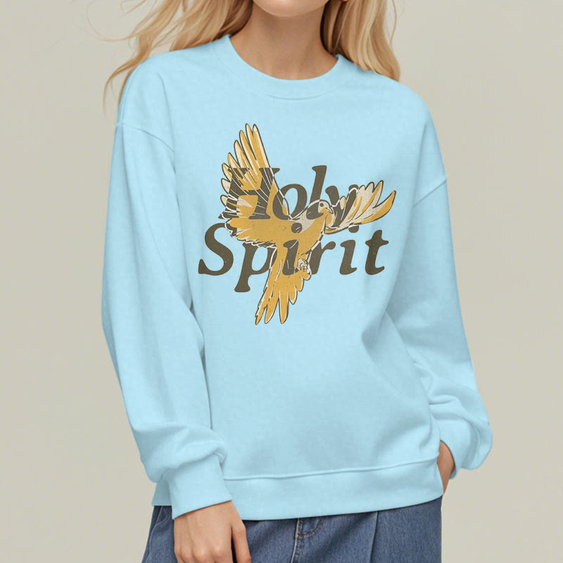 Christianartworkshop Classic Style Holy Spirit Flying Dove Fleece Lined Polyester Sweatshirt