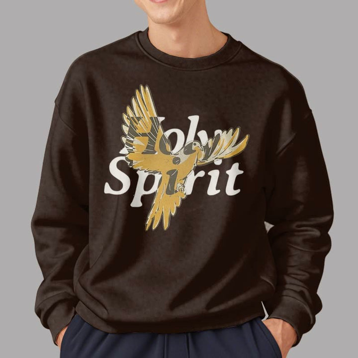 Christianartworkshop Classic Style Holy Spirit Flying Dove Fleece Lined Polyester Sweatshirt