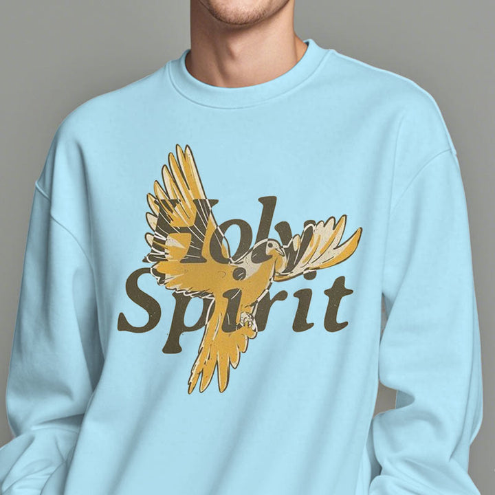 Christianartworkshop Classic Style Holy Spirit Flying Dove Fleece Lined Polyester Sweatshirt