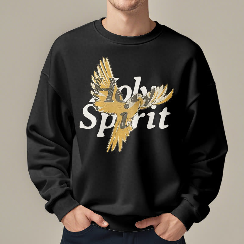 Christianartworkshop Classic Style Holy Spirit Flying Dove Fleece Lined Polyester Sweatshirt