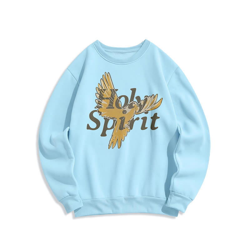 Christianartworkshop Classic Style Holy Spirit Flying Dove Fleece Lined Polyester Sweatshirt