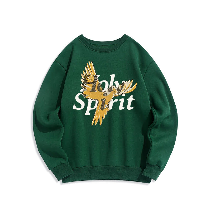 Christianartworkshop Classic Style Holy Spirit Flying Dove Fleece Lined Polyester Sweatshirt