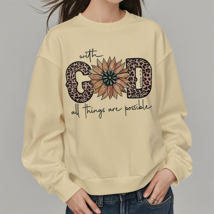 Christianartworkshop Classic Style Love One Another Jesus Fleece Lined Polyester Sweatshirt