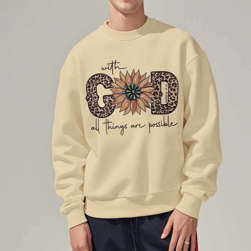 Christianartworkshop Classic Style Love One Another Jesus Fleece Lined Polyester Sweatshirt