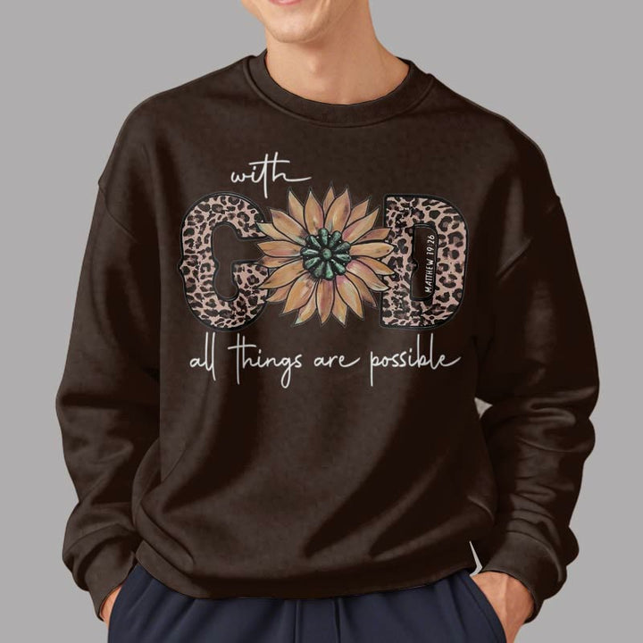 Christianartworkshop Classic Style Love One Another Jesus Fleece Lined Polyester Sweatshirt