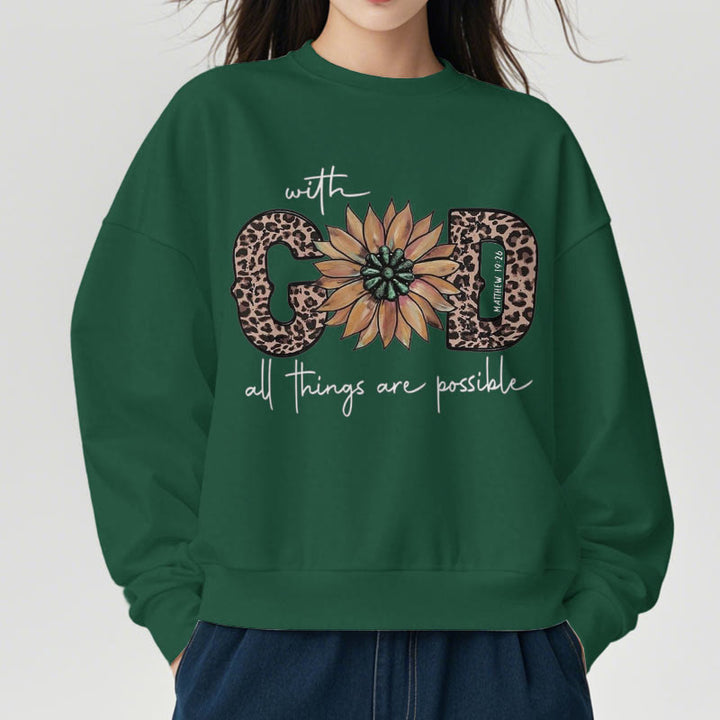 Christianartworkshop Classic Style Love One Another Jesus Fleece Lined Polyester Sweatshirt