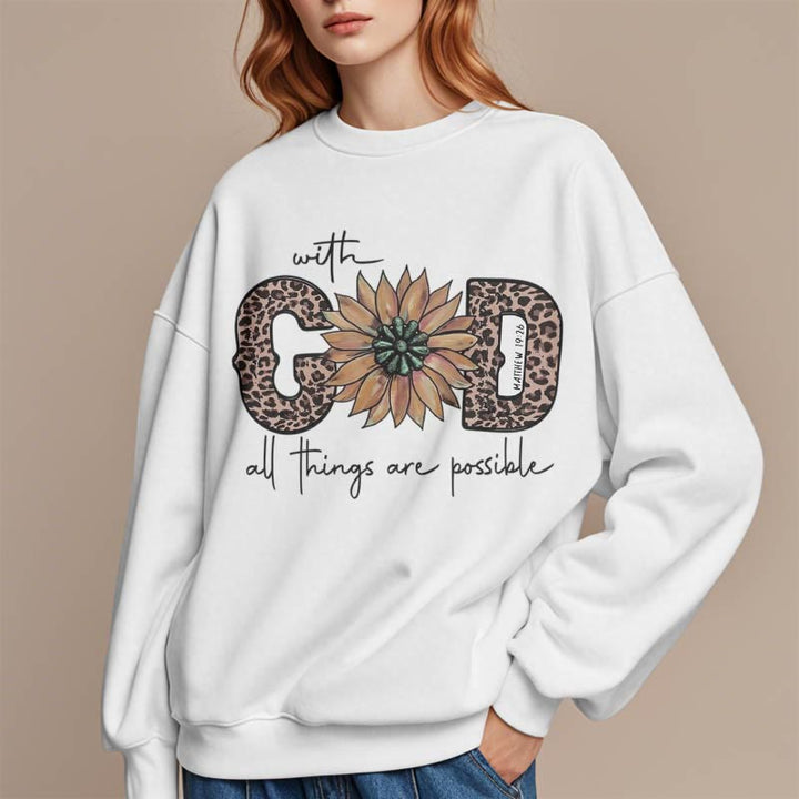 Christianartworkshop Classic Style Love One Another Jesus Fleece Lined Polyester Sweatshirt