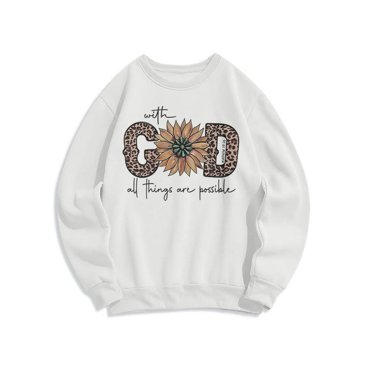 Christianartworkshop Classic Style Love One Another Jesus Fleece Lined Polyester Sweatshirt