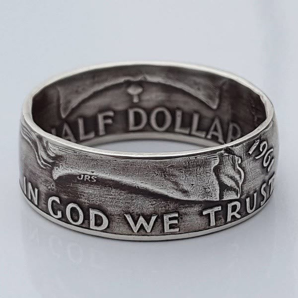 Discount Today: Retro Half Dollar Coin In God We Trust Ring