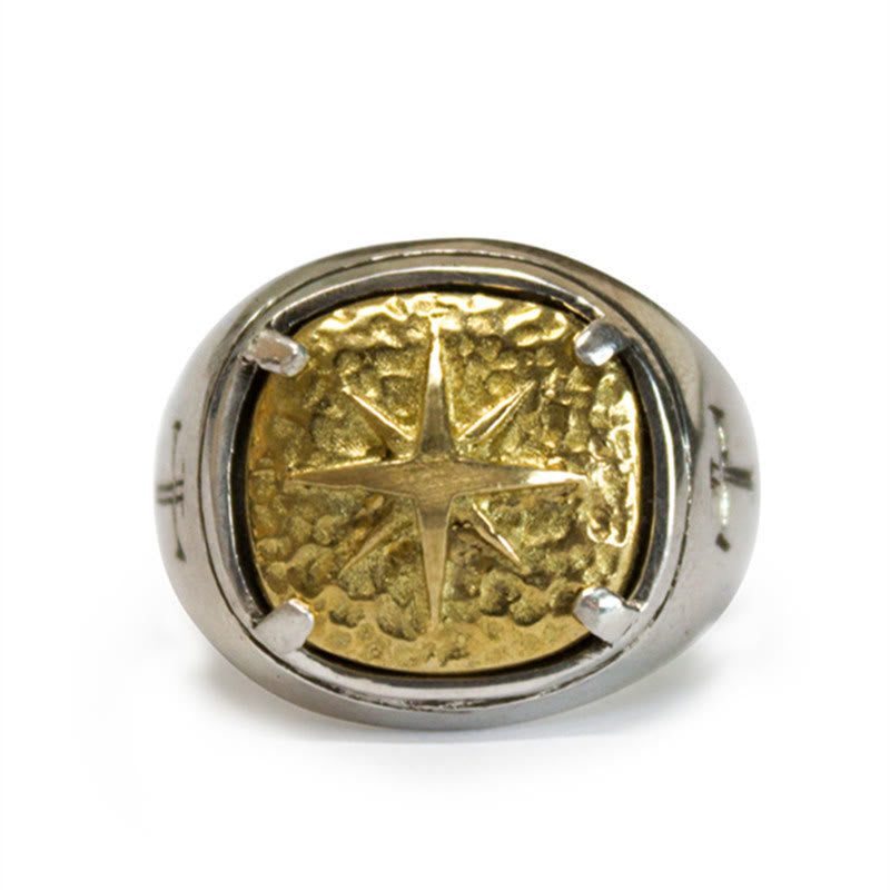 Christianartworkshop Classic Style Star of Bethlehem Cross Sacred Blessing Ring