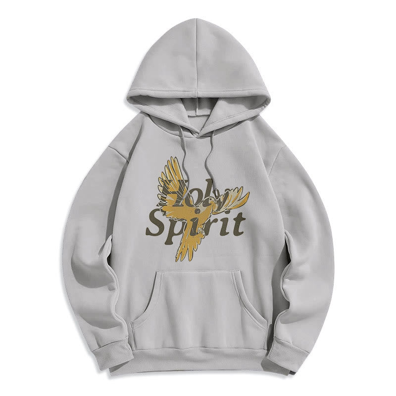 Christianartworkshop Classic Style Holy Spirit Flying Dove Fleece Lined Polyester Hoodie