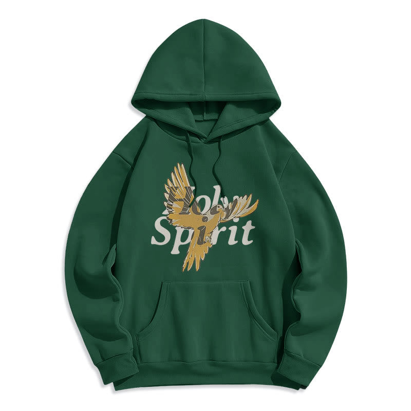 Christianartworkshop Classic Style Holy Spirit Flying Dove Fleece Lined Polyester Hoodie - Green - 2XL - image 20