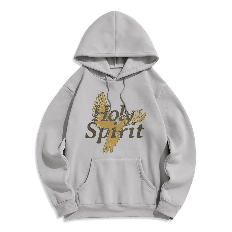 Christianartworkshop Classic Style Holy Spirit Flying Dove Fleece Lined Polyester Hoodie - Grey - 2XL - image 30
