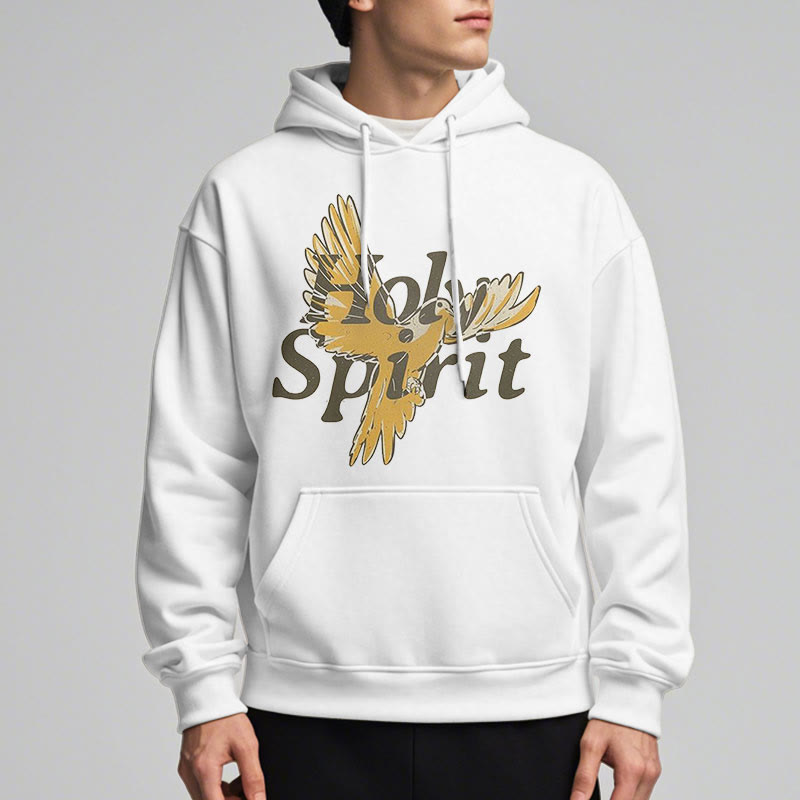 Christianartworkshop Classic Style Holy Spirit Flying Dove Fleece Lined Polyester Hoodie