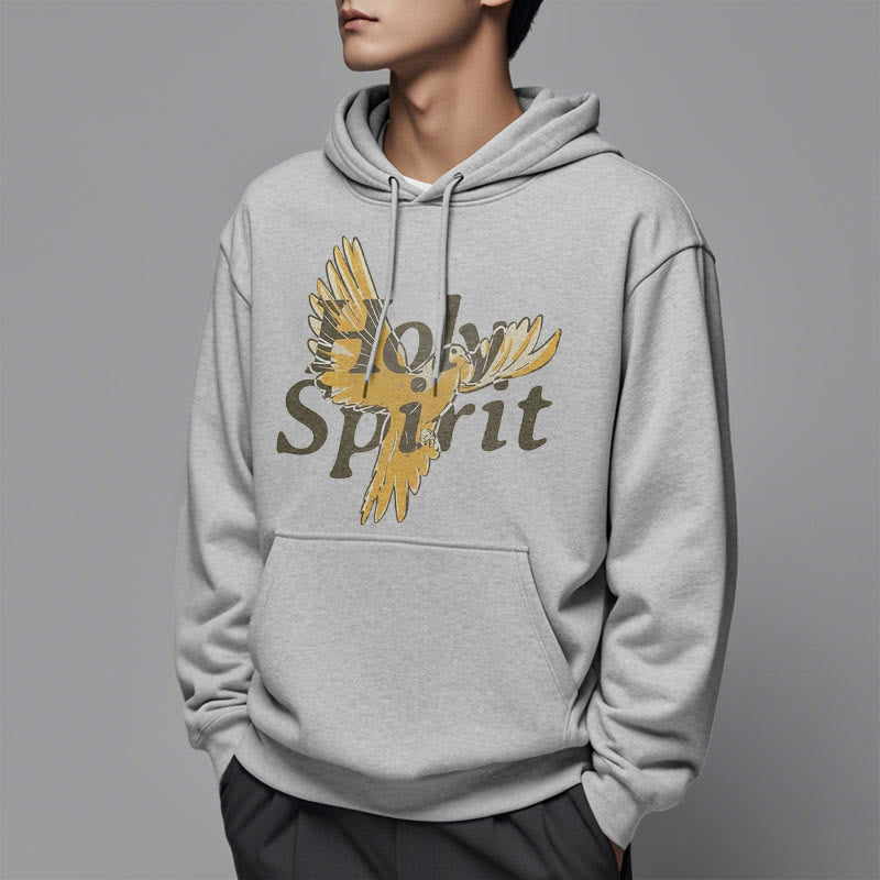 Christianartworkshop Classic Style Holy Spirit Flying Dove Fleece Lined Polyester Hoodie