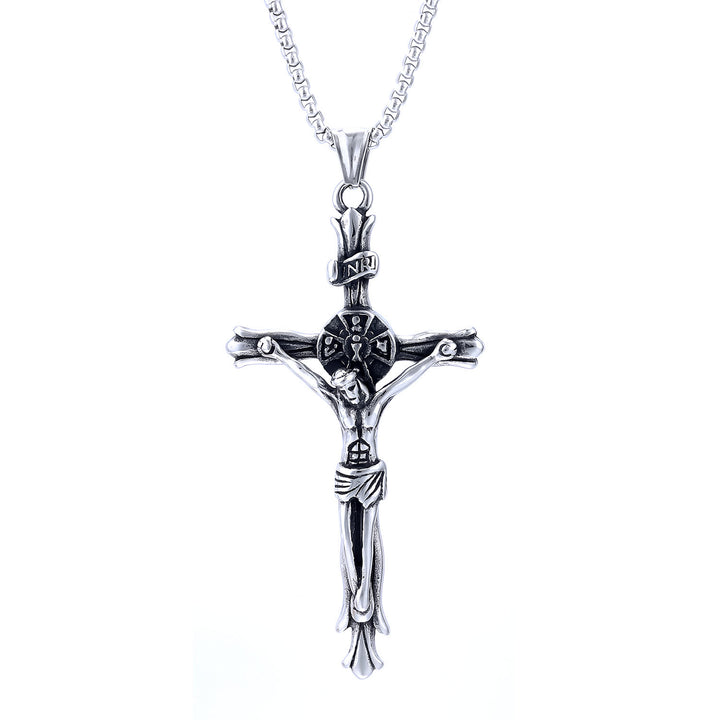 Christianartworkshop Classic Style INRI Plaque Crucifix Cross Jesus Sacred Faith Necklace