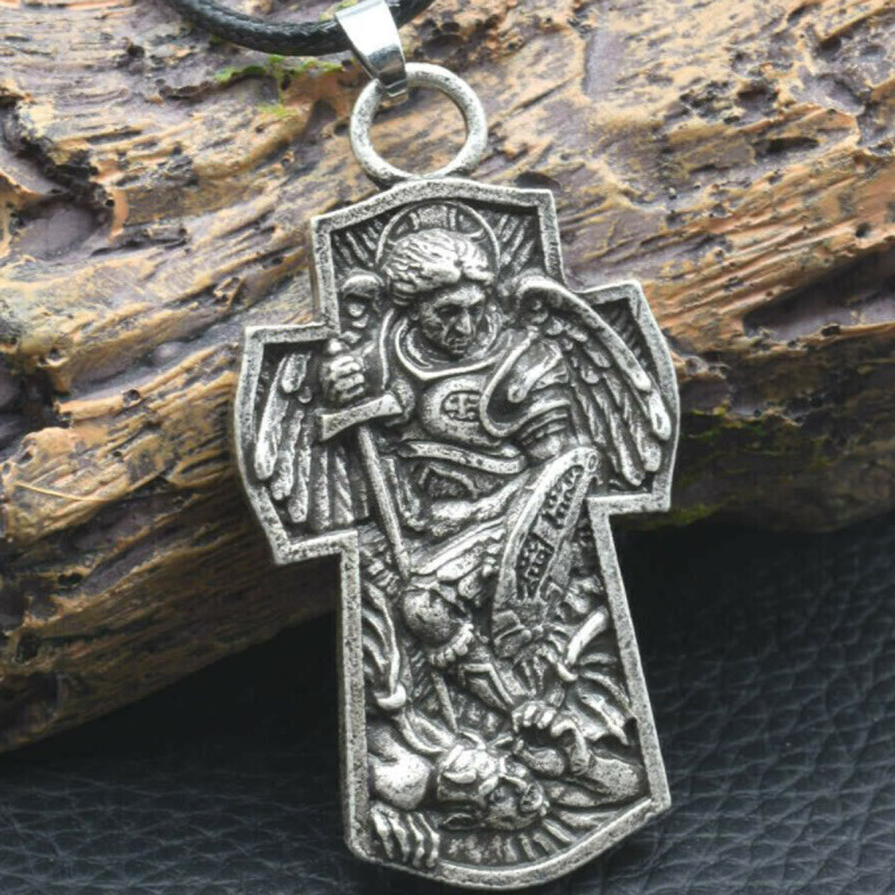 FREE Today: St. Michael the Archangel Protect Us Medal Titanium Pendant Necklace