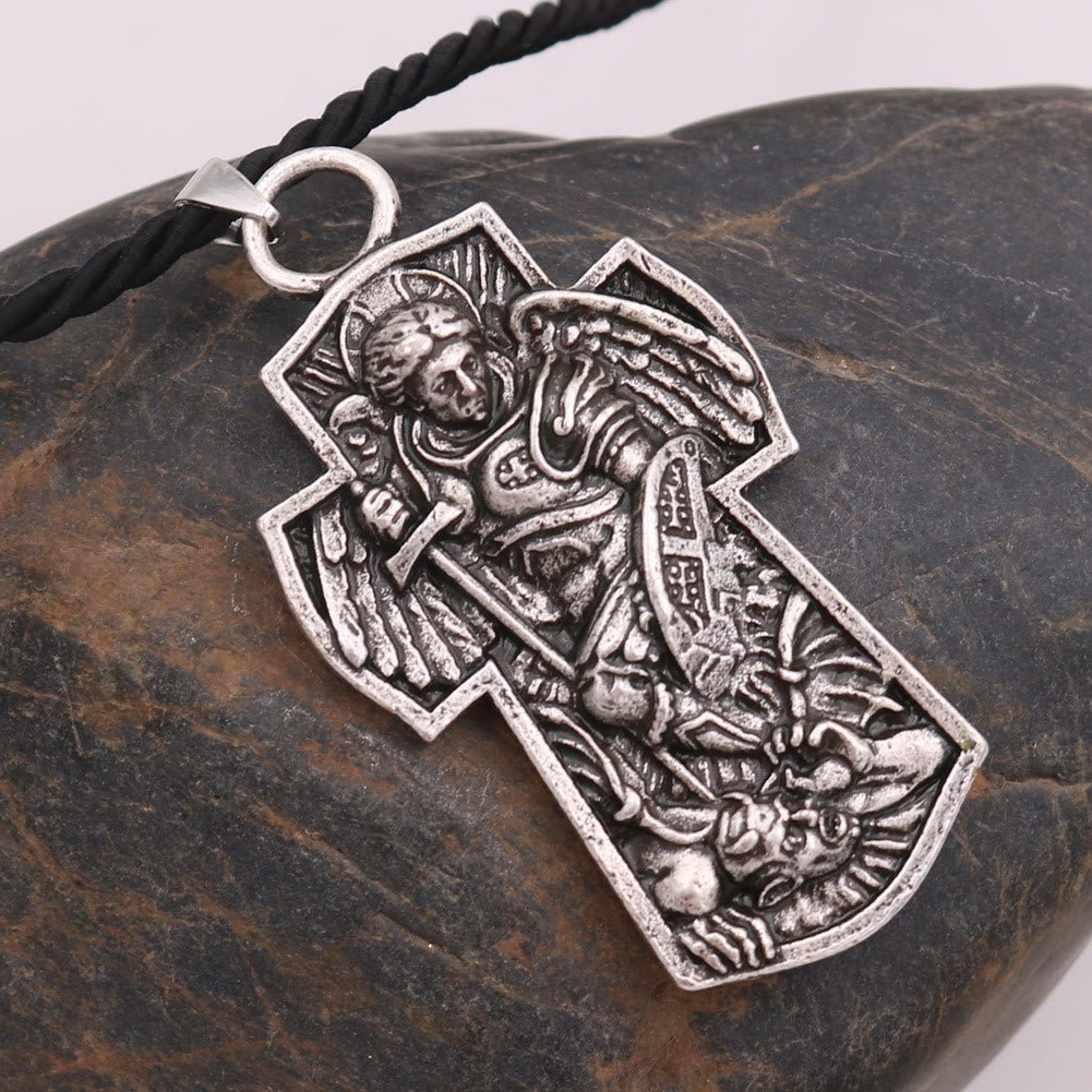 FREE Today: St. Michael the Archangel Protect Us Medal Titanium Pendant Necklace