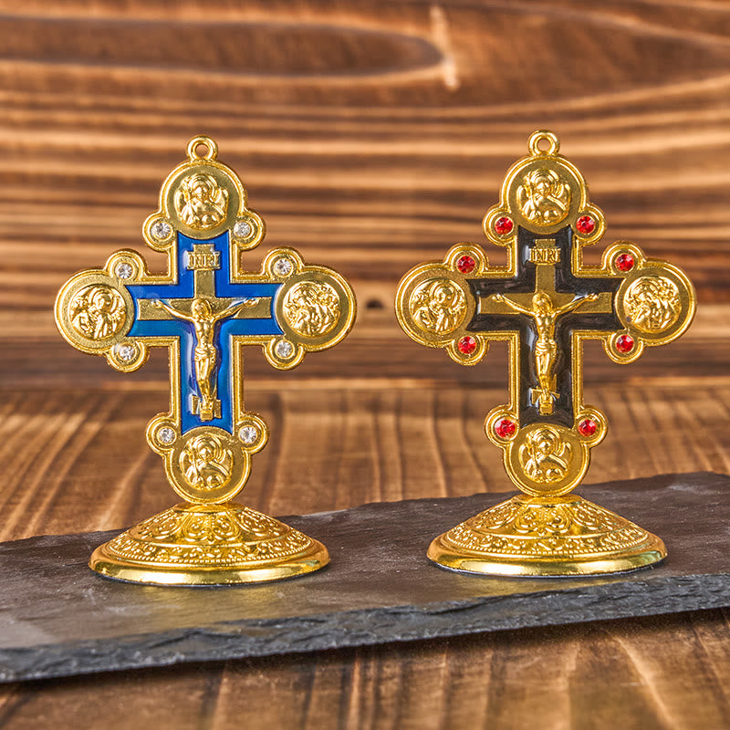 FREE Today: Retro Classic Style Divine Radiance Cross Statue Desktop Ornaments