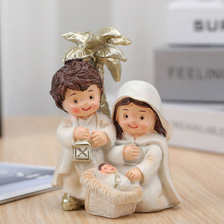 FREE Today: Cartoon Style Sculpture of Nativity Scene Resin Stereoscopic Desktop Ornaments